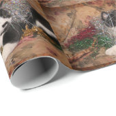 タキシードいけな子猫クリスマス ラッピングペーパー (ロールコーナー)