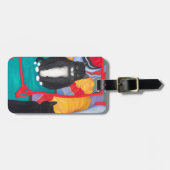 タキシードおもしろいハウスファットキャット ラゲッジタグ (正面横)