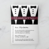 タキシードでベストマンになってくれ - 面白い 招待状 (内部)