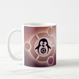 タキシードとの友人のロゴのUbuntuのLinuxの円 コーヒーマグカップ