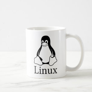 タキシードとのLinuxのロゴLinuxのペンギン コーヒーマグカップ