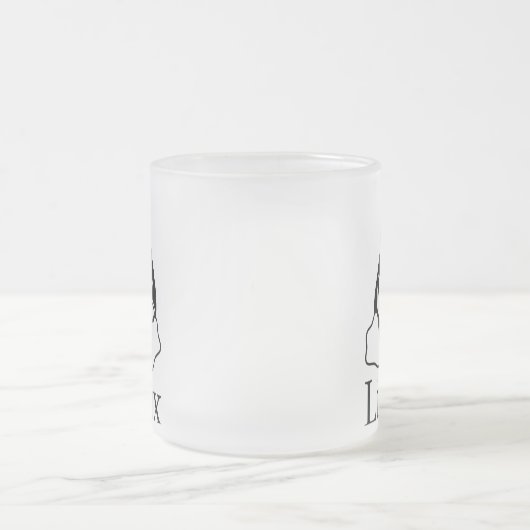 タキシードとのLinuxのロゴLinuxのペンギン フロストグラスマグカップ (中央)