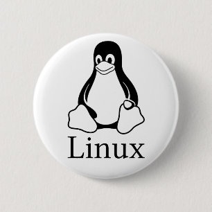 タキシードとのLinuxのロゴLinuxのペンギン 缶バッジ