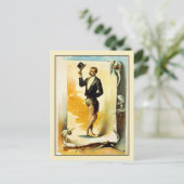 タキシードとハイカラ帽の曲芸師 ポストカード (スタンド正面)