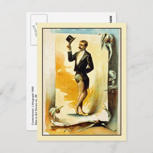 タキシードとハイカラ帽の曲芸師 ポストカード (正面/裏面)