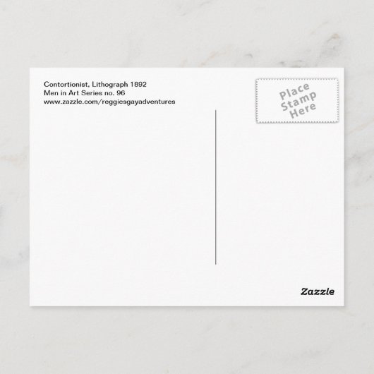 タキシードとハイカラ帽の曲芸師 ポストカード (裏面)