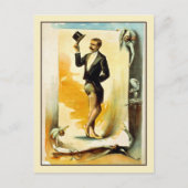 タキシードとハイカラ帽の曲芸師 ポストカード (正面)