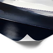 タキシードとブラックボウタイの水彩柄のタビーキャット ポスター (コーナー)