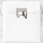 タキシードと結婚ガウン感謝していの君 スクエアシール (バッグ)