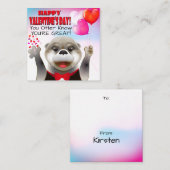 タキシードのカワイイカワウソ | クラスルームバレンタインカード ノートカード (正面/裏面)