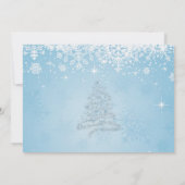 タキシードのガウンの雪片のリハーサルの夕食の招待状 招待状 (裏面)