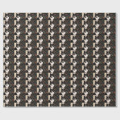 タキシードのクリスマスキャット ラッピングペーパー (フラット)