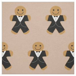 タキシードのジンジャーブレッドマン ファブリック