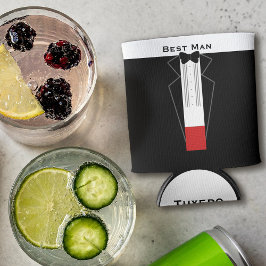 タキシードのベストマン バチェラーパーティー ウェディング 缶クーラー