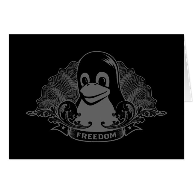 タキシードのペンギン- (Linux、開いた源、Copyleft、FSF) (正面横)