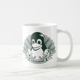 タキシードのペンギン- (Linux、開いた源、Copyleft、FSF) コーヒーマグカップ