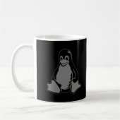 タキシードのペンギン- (Linux、開いた源、Copyleft、FSF) コーヒーマグカップ (左)