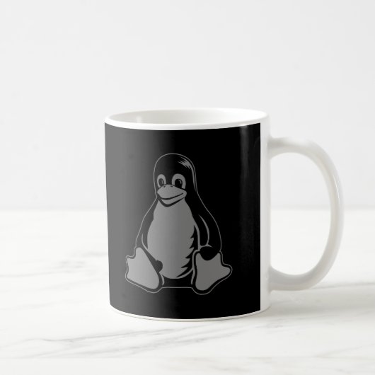 タキシードのペンギン- (Linux、開いた源、Copyleft、FSF) コーヒーマグカップ (右)