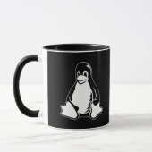 タキシードのペンギン- (Linux、開いた源、Copyleft、FSF) マグカップ (左)