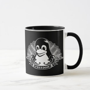 タキシードのペンギン- (Linux、開いた源、Copyleft、FSF) マグカップ