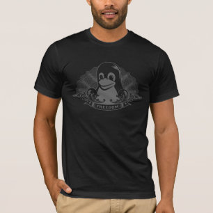 タキシードのペンギン- (Linux、開いた源、Copyleft、FSF) Tシャツ