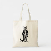 タキシードの上品な猫 トートバッグ (裏面)