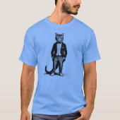タキシードの上品な猫 Tシャツ (正面)