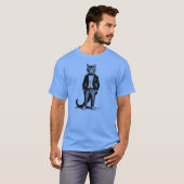 タキシードの上品な猫 Tシャツ (正面フル)