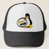タキシードの中のLINUX Linuxのペンギンのロゴ キャップ (正面)