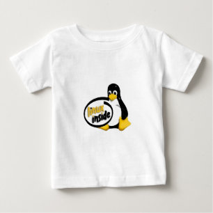 タキシードの中のLINUX Linuxのペンギンのロゴ ベビーTシャツ