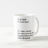 タキシードの人の女性 コーヒーマグカップ (正面右)