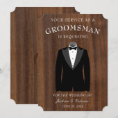 タキシードの仲人 招待状 (正面/裏面)