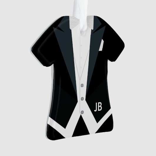 タキシードの夜会服は正装のカスタムのモノグラムの後につきます オーナメント (正面)