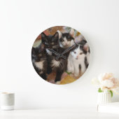 タキシードの子ネコ ラージ壁時計 (ホーム)
