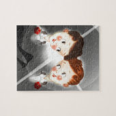 タキシードの愛らしいヴィンテージの2つのゲイの男性のカップル ジグソーパズル (横)