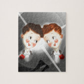 タキシードの愛らしいヴィンテージの2つのゲイの男性のカップル ジグソーパズル (縦)