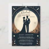 タキシードの男性たち ブラックタイの結婚前お祝い 招待状 (正面)