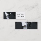 タキシードの結婚式の名刺 スキニー名刺 (正面/裏面)