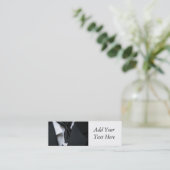 タキシードの結婚式の名刺 スキニー名刺 (スタンド正面)