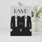 タキシードの返信 招待状 (スタンド正面)