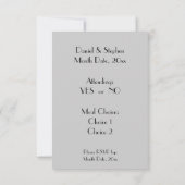 タキシードの返信 招待状 (裏面)