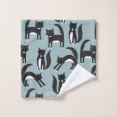 タキシードの黒猫 バスタオルセット (ウォッシュタオル)