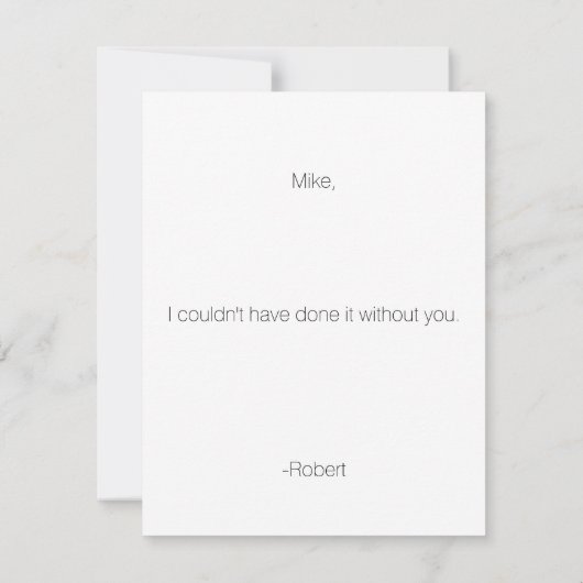 タキシードは花婿介添人|の花婿の付添人感謝していしています サンキューカード (裏面)