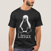 タキシードまたはLinuxの暗闇のティー Tシャツ (正面)