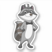 タキシードを着たアライグマの花婿 シール (正面)