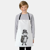 タキシードを着たアライグマ エプロン (着用した状態)