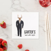 タキシードを着た独身最後の夜の鹿 スタンダードカクテルナプキン (インサイチュ)