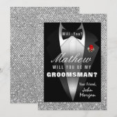 タキシードを着て僕の介添人になってくれ 招待状 (正面/裏面)