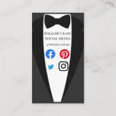 タキシードウェディングプランナーイベントオーガナイザーPROM 名刺 (裏面)