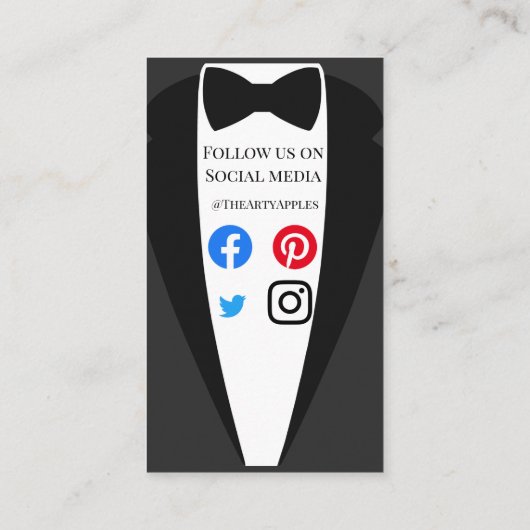 タキシードウェディングプランナーイベントオーガナイザーPROM 名刺 (裏面)